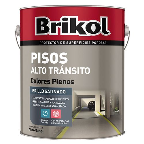 Pisos Alto Tránsito Negro 4Lts. Brikol