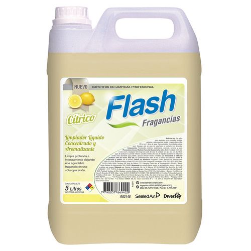 Limpiador de pisos Flash Fragancias Cítrico 5 Lts