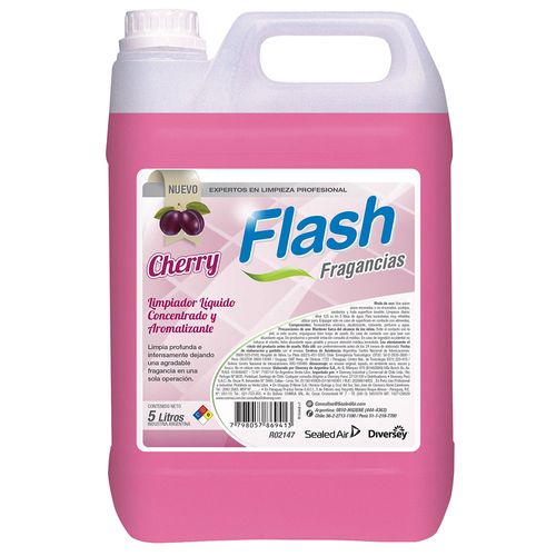 Limpiador de Pisos Flash Fragancias Cherry 5 Lts