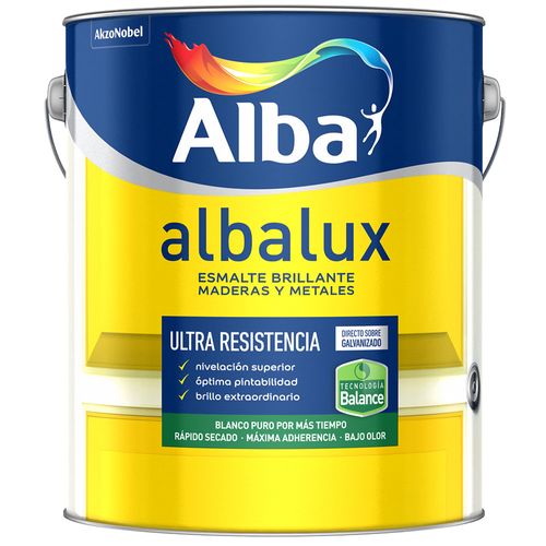 Esmalte Brillo Al Agua Negro 1Lts Alba