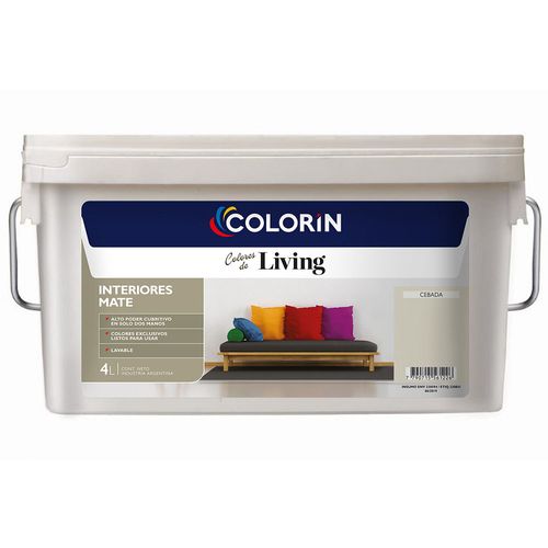 Látex Interior Living Cebada 4Lts Colorin