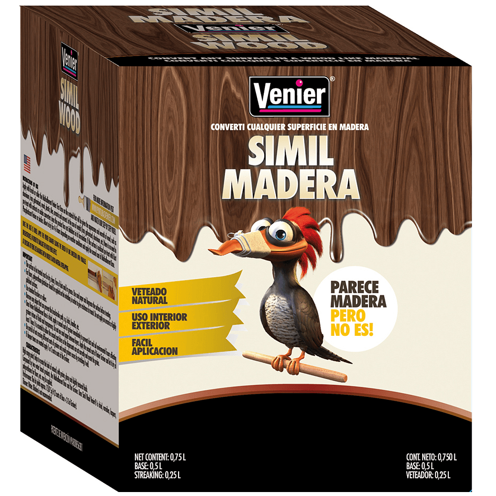 Revestimiento Nogal Simil Madera 0,75 Lts Venier