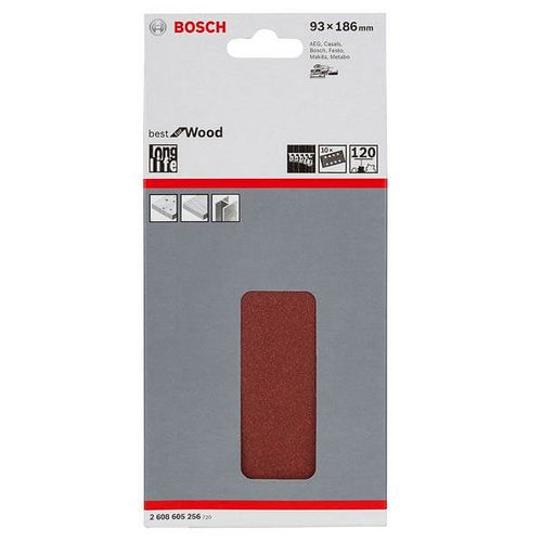 Hoja De Lija Amarillo C470 Best For Wood&Paint 93x186 Mm G120 Bosch