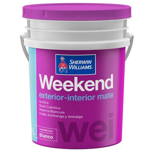 Látex Exterior Interior Mate 20 L Sherwin Williams Weekend