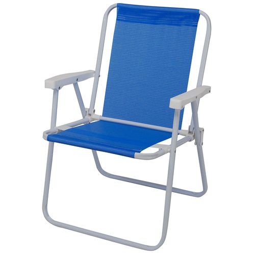 Silla De Caño Acero Sannet Azul Mor