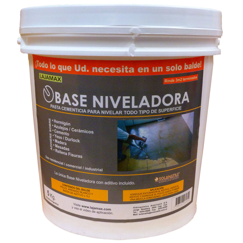 Base Niveladora Pasta Cementicia 5 Kg Hidroquimica Americana