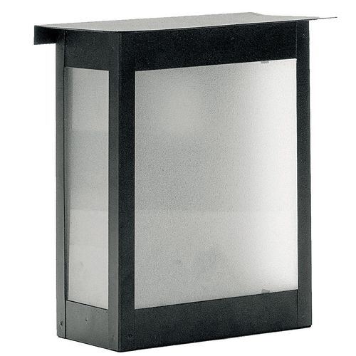 Farol 1 Luz E27 3 Cavidades Hierro Pared Negro 20X15X9 Cm Balucce