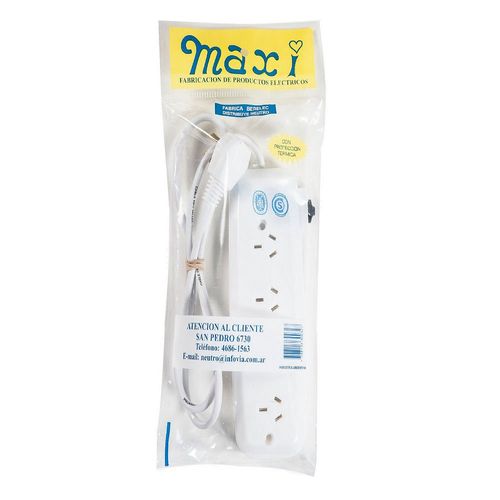 Prolongador 4 Tomas Con Interruptor Termico 10A 1Mt Berelec