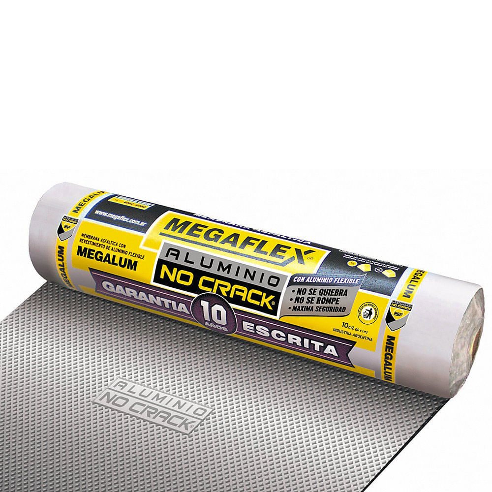 Membrana Asfáltica Aluminio 10 Mts 35 Kg Megaflex