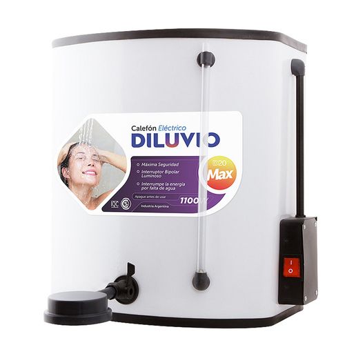 Calefón Eléctrico Blanco 20L 35X30X26,5 Cm Diluvio