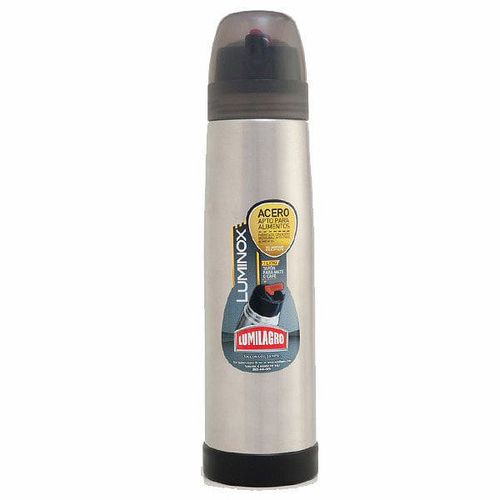 Termo Acero Inoxidable Plateado 34,2X8X8 Cm 1 L Lumilagro