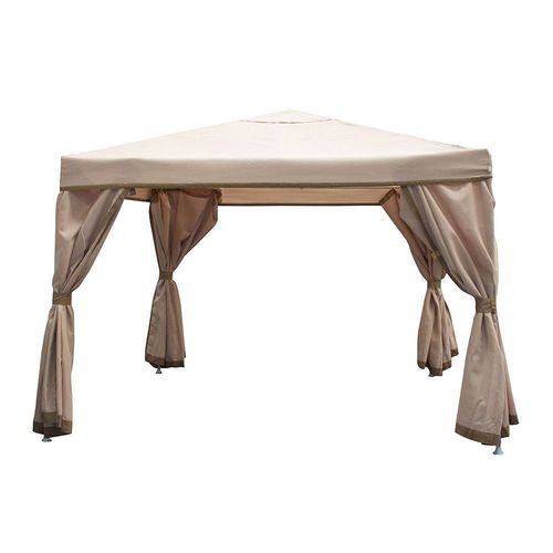 Pergola Metalica Poly Con Cortinas 3X3 M Outzen