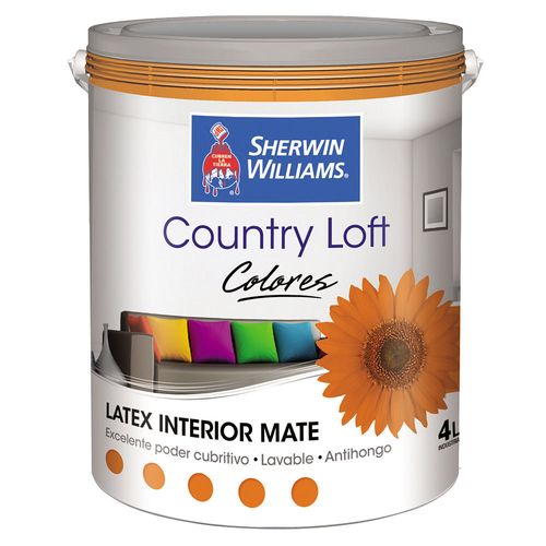 Látex Interior Color Country Loft Naranja 4 L Sherwin Williams