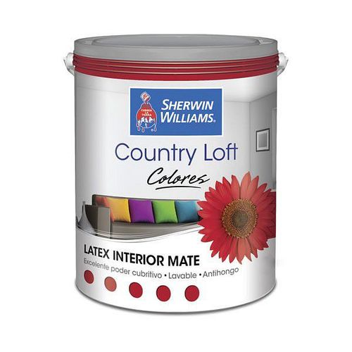 Látex Interior Color Country Loft Rojo 1 L Sherwin Williams