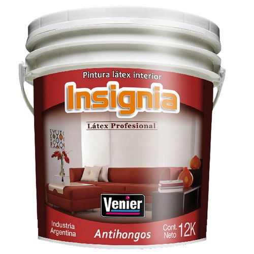 Látex Interior Venier Blanco 12 Kg Insignia