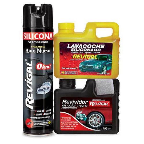 Kit C10 Silicona Aromatizada Aerosol Revividor 490 Cc Revigal