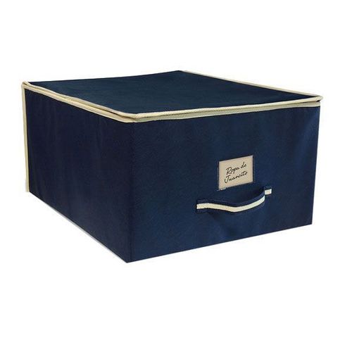 Caja Organizadora De Tela C/Tapa 40x50x25cm Beige