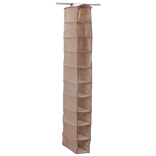 Organizador Colgante 10 Estantes Beige 15X30X127