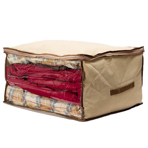 Organizador Con Cierre Beige 48X58X33