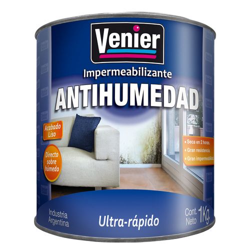 Recubrimiento Antihumedad Acabado Liso Blanco x1Kg Venier