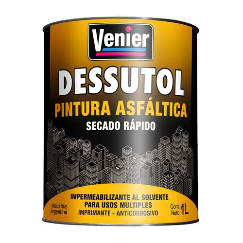 Pintura Asfáltica Dessutol Secado Rápido x1Lt Venier