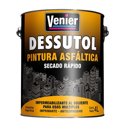 Pintura Asfáltica Dessutol Secado Rápido x5Lts