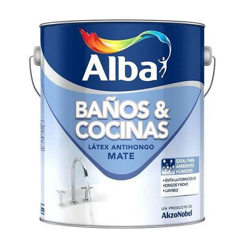 Látex Interior Antihongo/Baños Y Cocinas 1Lts Alba