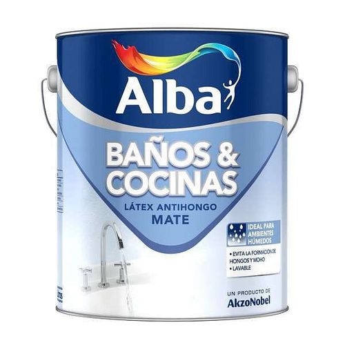 Látex Interior Antihongo/Baños Y Cocinas 4 L Alba