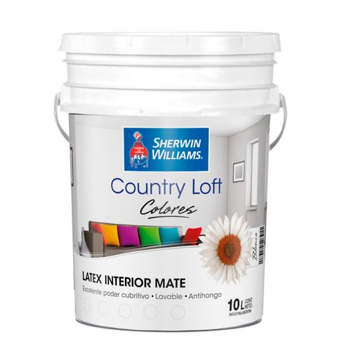 Látex Interior Country Loft  Blanco 10 L Sherwin Williams
