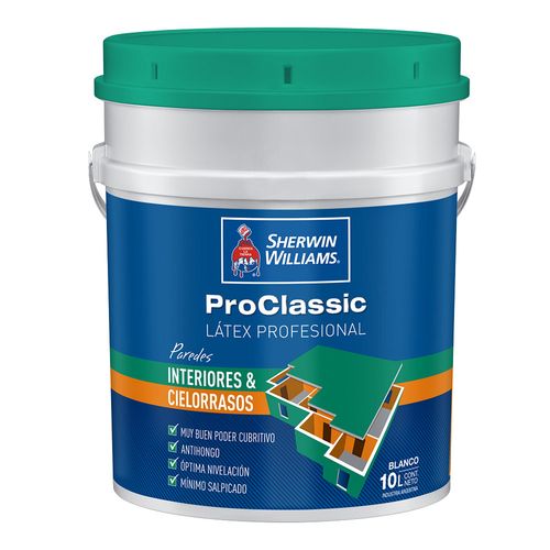 Látex Interior Y Cielorrasos Sherwin Williams 10Lts Proclassic