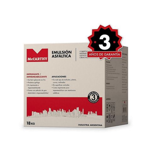 Emulsión Asfáltica 18 kg Mc Carthy