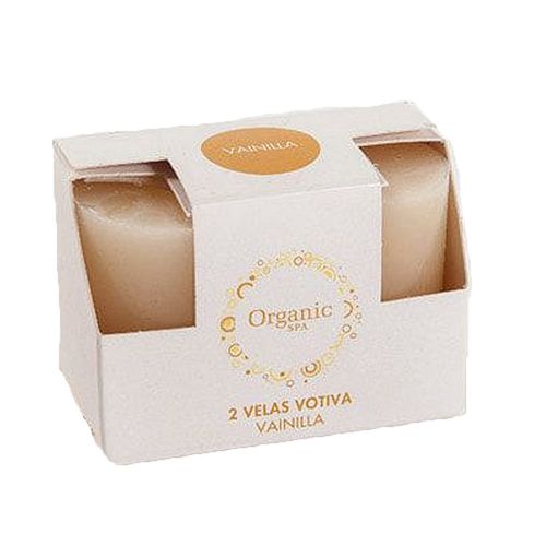 Set X2 Velas Votiva Vainilla Organic Spa