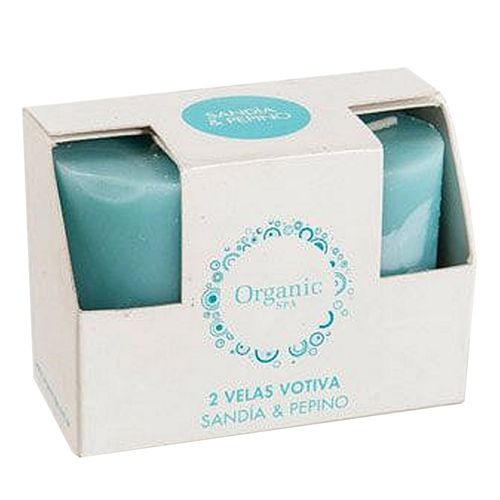 Set X2 Velas Votiva Sandia Pepino Organic Spa