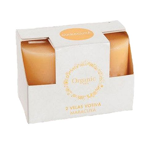 Set X2 Velas Votiva Maracuya Organic Spa