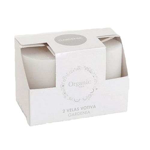 Set X 2 Un Velas Votiva Gardenia Organic Spa