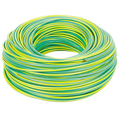 Cable Unipolar 2,5 Verde Y Amarillo Plastix"Cf" X100M.