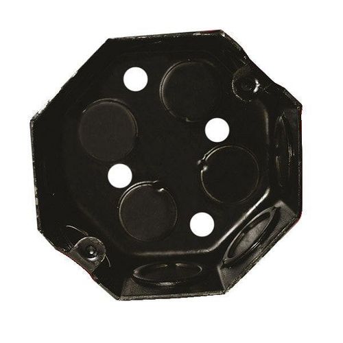 Caja octogonal grande 9x9 hierro negra