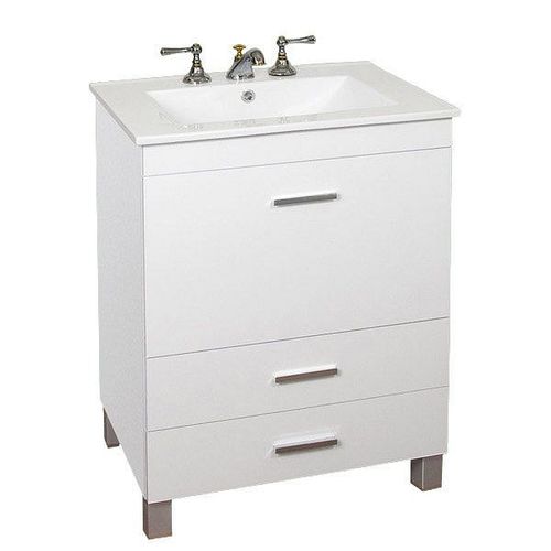 Vanitory Con Bacha Laqueado Vali Blanco Amube
