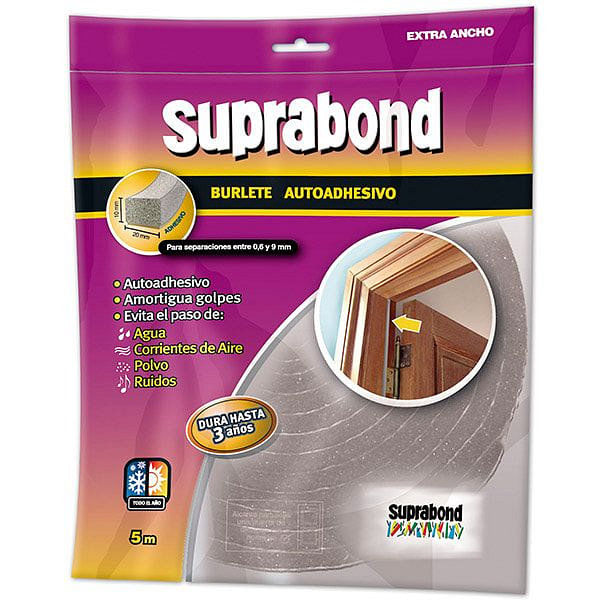 Burlete de Espuma Adhesivo 5 Mts Extra Suprabond
