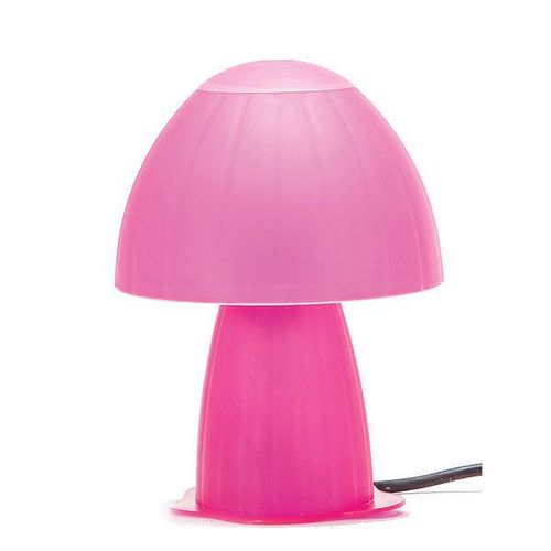 Lámpara Velador Honguito Bajo Consumo Fucsia Abitare