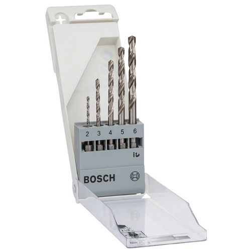 Juego 5 Unidadeses De Mecha Para Metal Plata HSS-G 2,0-6,0 Mm Bosch