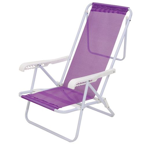 Silla Reclinable 8 Posiciones Acero Sannet Violeta Mor