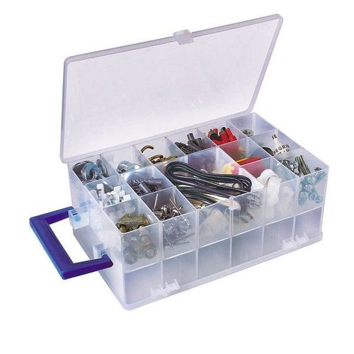 Organizador Doble Con Manija Transparente Sao Bernardo