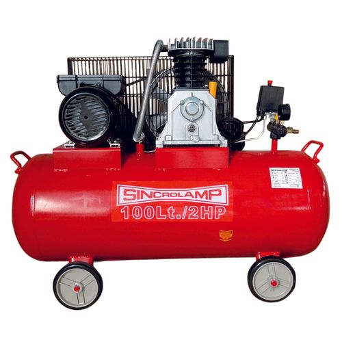 Compresor Rojo 100 Litros Sincrolamp