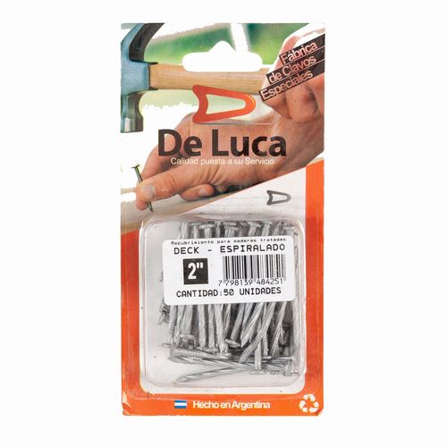 Deck - Recub Imp Espiralado 2 Pulg 50 Unid