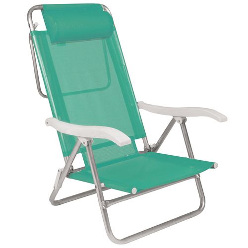 Silla Aluminio Summer Anis 6 Posiciones Con Almohadón Mor