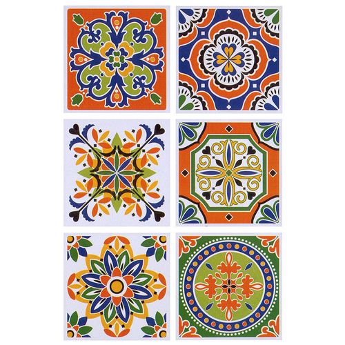 Vinilo Azulejos Autoadhesivos Naranja 15 x 15Cm Muresco