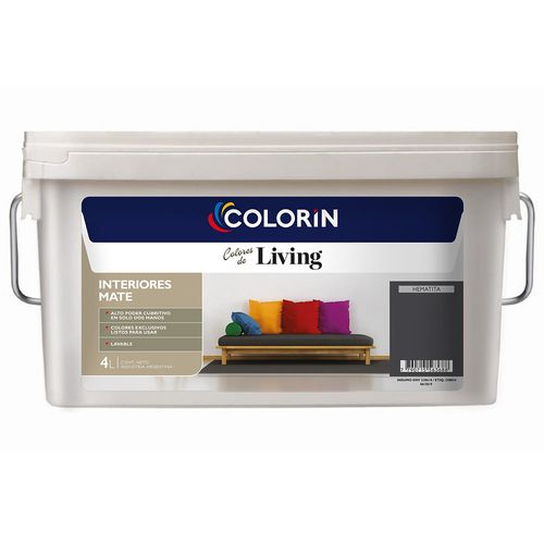 Látex Interior Living Hematita 4Lts Colorin