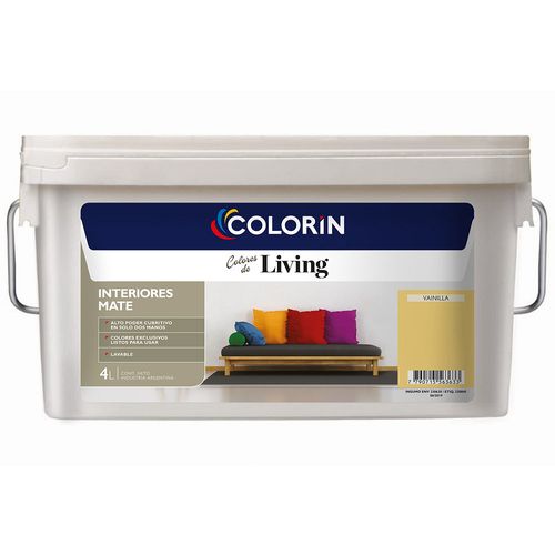 Látex Interior Living Vainilla 4Lts Colorin