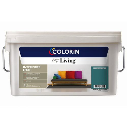 Látex Interior Living Eucaliptus 4Lts Colorin